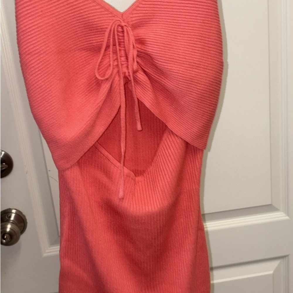 Pink Knit Mini Dress